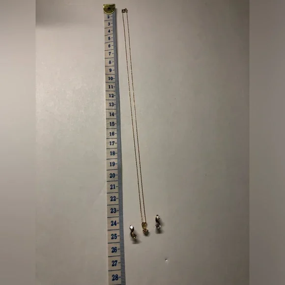 Gold Necklace and Earrings - Picture 3 of 3